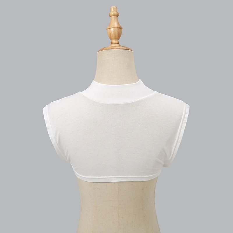 Mode Modal Platz Gefälschte Kragen Weiche Elastische Modale Abnehmbare Kragen Einfarbig Rollkragen Hohe Innere Hals Abdeckung Frauen Schal – Detail 5
