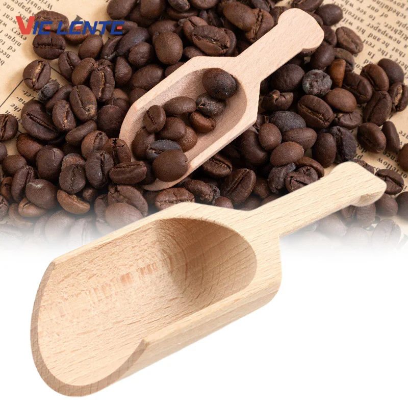 Wooden Mini Tea Coffee Scoops Seasoning Candy Spices Bath Salt Spoons Milk Powder Scoops Household Spoons Wooden Teaspoon tea spoons