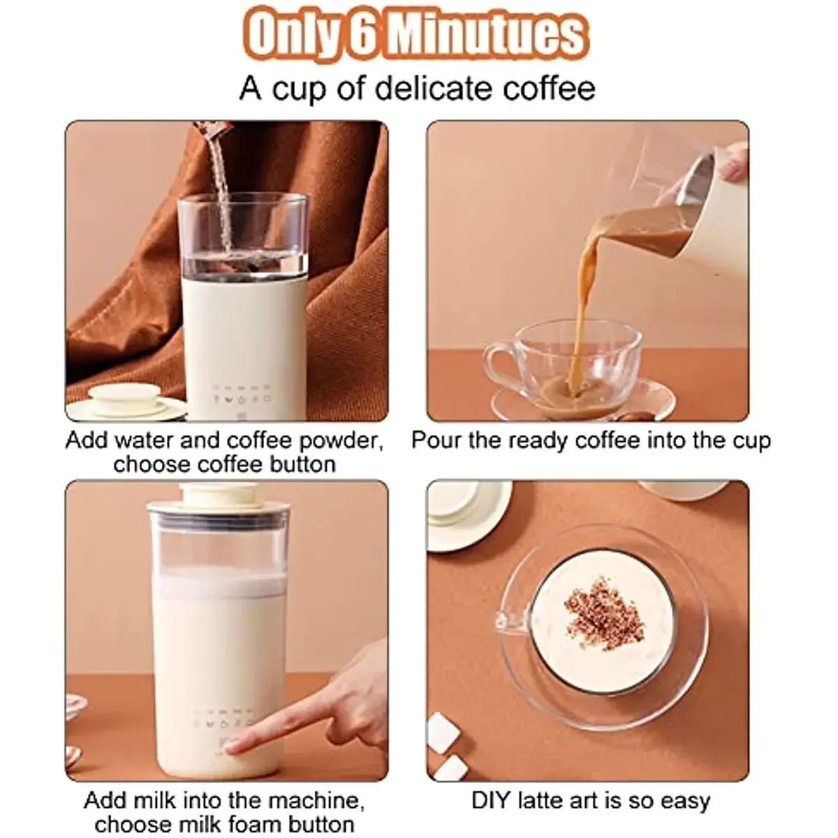 5 in 1 Electric Coffee Maker Portable Milk Tea Machine Milk Frother Automatic Tea Maker Health Preserving Pot DIY Differen Drink