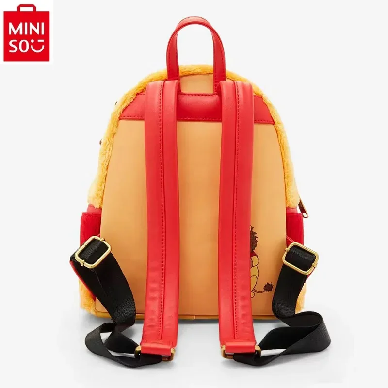 MINISO Disney Winnie Bear Crossdressing Plush Cute Student Backpack High Quality Large Capacity Storage Fashion Backpack