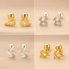 Fashion Wing Flower Heart Piercing Stud Earrings Simple Compact Cute Tragus Earings for Womens Minimalist Jewelry Accessories 1