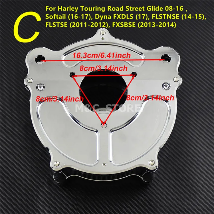 Chrome Motorcycle Air Filter Cleaner