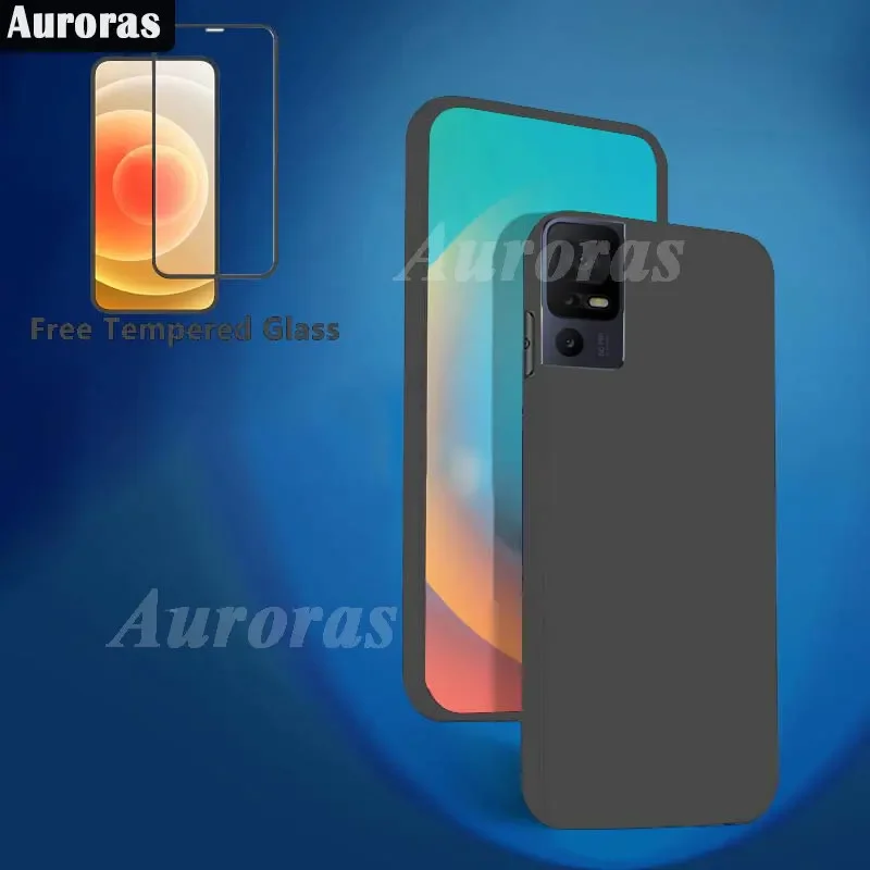 Auroras Per Tcl 40 Se X Custodia Protezione Completa Custodia Antiurto Opaca In Silicone Morbido Per Pellicola In Vetro Per Schermo Tcl 40R 40X 5G