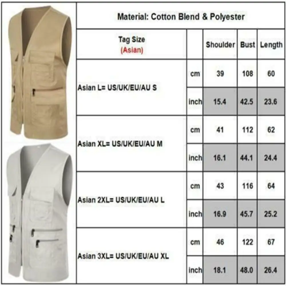 1pc Hommes Vert Multi-poche Imperméable Pêche Respirant 1pc Hommes Vert Multi-poche Imperméable Pêche Respirant