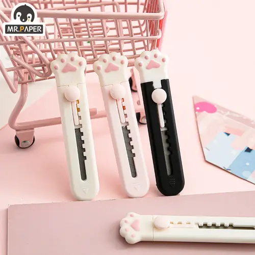 Mr.Paper Mini Cat Claw Utility Knife Creative Cute Convenient Hand Account Paper-cutting Tool Student Stationary Art Supplies