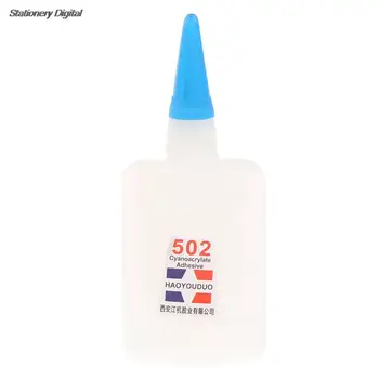 50g 502 Super Glue Instant Quick Dry Cyanoacrylate Strong Adhesive Quick Bond Leather Rubber Metal Office Supplies Fast Glue