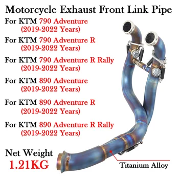 Titanium Alloy Motorcycle Exhaust Front Link Pipe Escape Moto Modify For KTM 790 890 KTM790 KTM890 Adventure R Rally 2019 - 2022