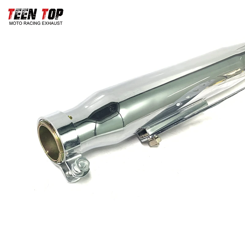 38 40 43 45mm Retro Cafe Racer Motorcycle Exhaust Retro Muffler For Harley Davidson Motobike Silencieux Exhaust CBR150 Z250 Tube - Image 3