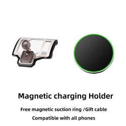Magnetic Wireless Car Phone Holder with Fixed Bracket Base (Magnetic charging)