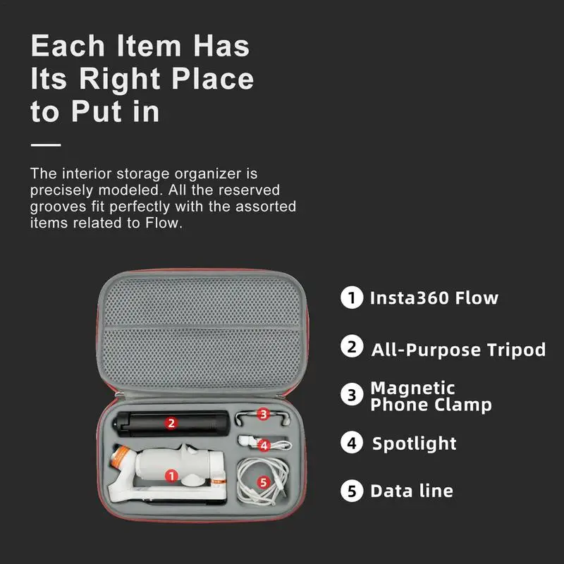 Per Insta360 Flow Bag Custodia Antipolvere Per Stabilizzatore Di Flusso Insta360 Custodia Per Tracolla Accessorio Per Fotocamera Cardanica Portatile