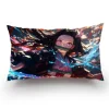 Hot Anime Comics Kimetsu Yaiba Pillow Covers Cartoon Sofa Decorative Home Double-sided Printing Short Plush Cute Cushion Cover 4