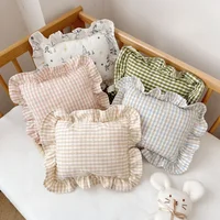 Nordic Style Cotton Baby Small Pillow 28x34cm with Ruffles Muslin Kids Cushion Baby Newborn Bedding Pillows Cushions Room 1