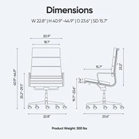 Modern Soft Pad Office Chair Genuine Leather Executive Desk with Lumbar Support Ergonomic Computer Chair with Aluminum Arms 2