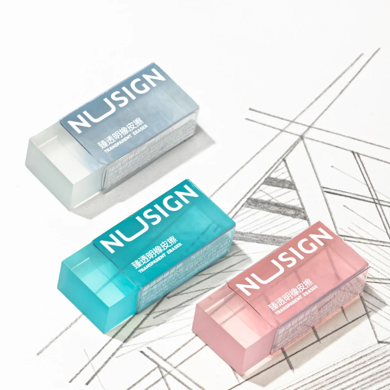 

Cute Soft Erasers Transparent Eraser Ins Simplicity Solid Color Eraser Wipe Clean Eraser Lovely Student Stationery Supplies