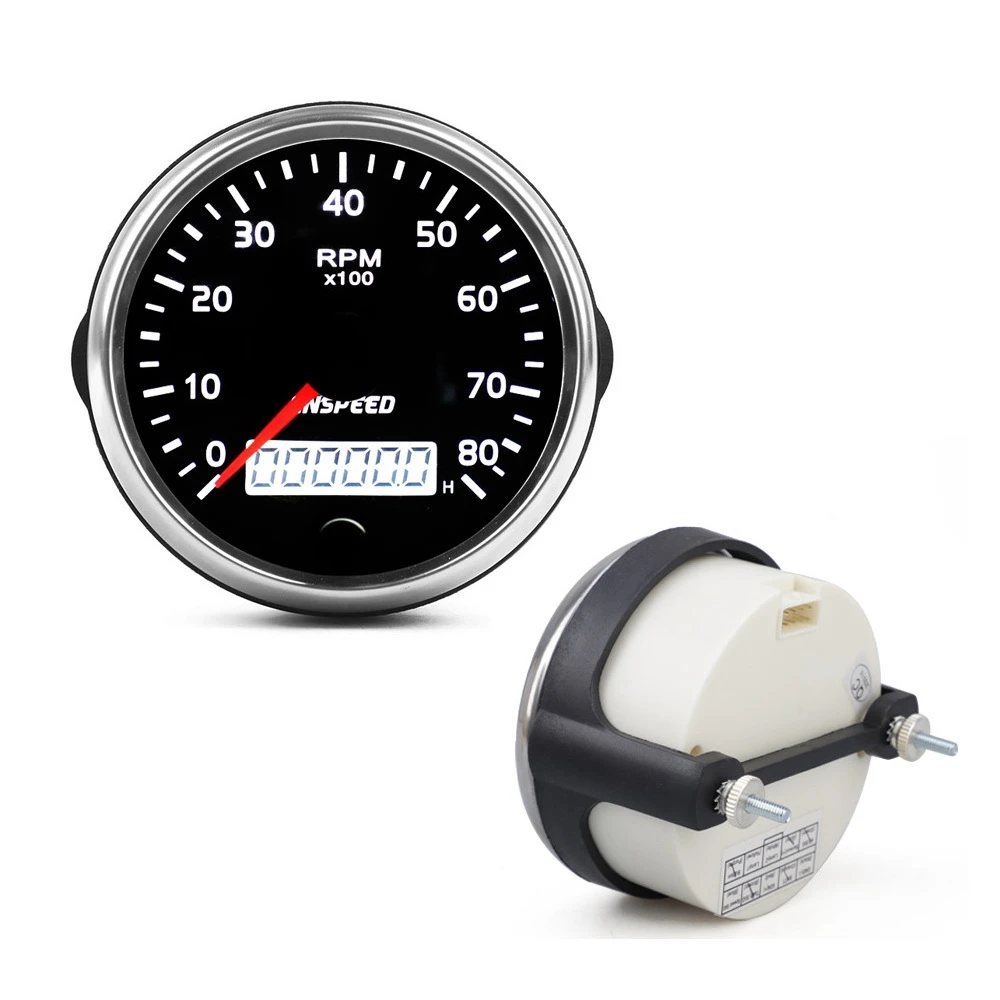 CNSPEED  GPS ӵ, ڵ  LCD Ÿڹ, 12V, 24V  Ÿ, 85mm, 0-8000RPM
