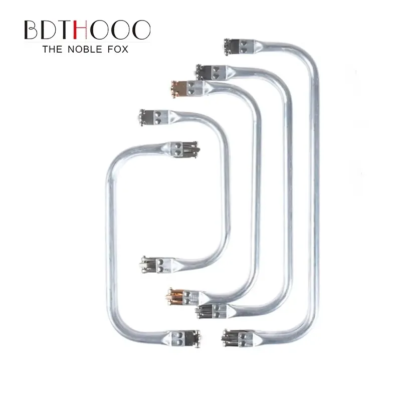 Silver16cm 18cm 20cm 25cm 30cm 40cm Bag Frame For Purse Doctor Metal Aluminium Tube Handle Accessories Clutch Parts Silver