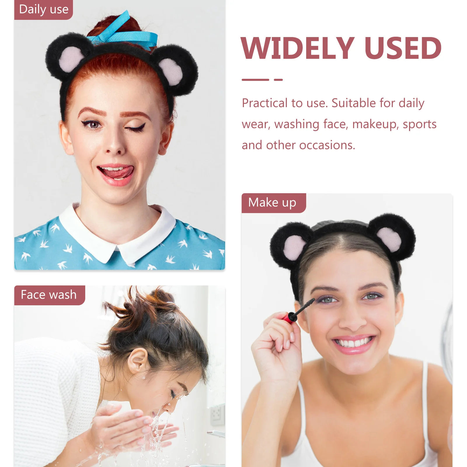 Costume Bear Headband Women'S Formal Dresses Hair Decor Ear Hair Hoops Cute Plush Hair Accessories 6