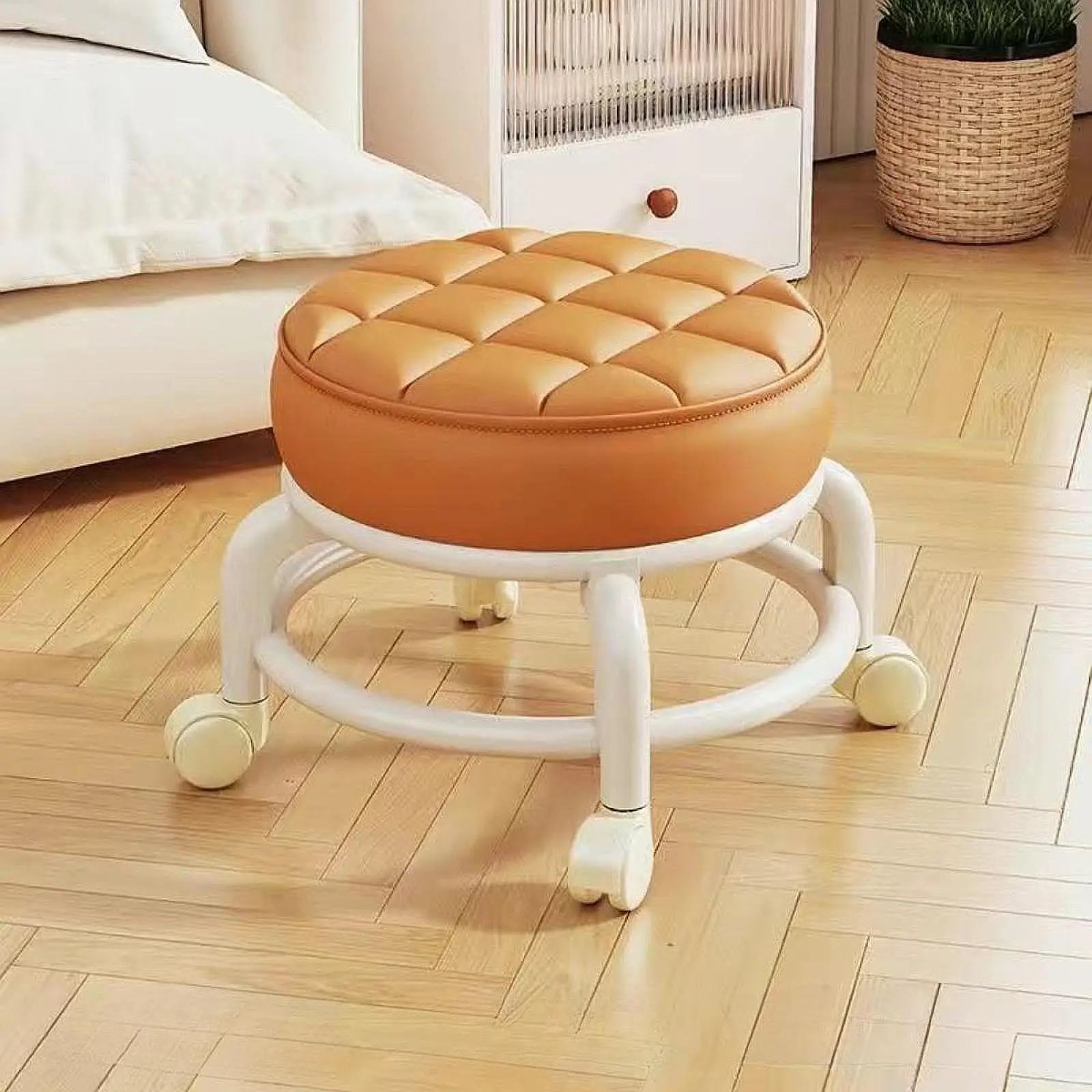 360° Rotating Low Roller Seat Stool Kids Women Heavy Duty Pulley Wheels Stool for Living Room Barber Shop Garage Home Salons 360° Rotating Low Roller Seat Stool Kids Women Heavy Duty Pulley Wheels Stool for Living Room Barber Shop Garage Home Salons