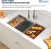 Sarlai 33 Kitchen Sink Undermount - 33 X 19 Inch Undermount Sink Ledge Workstation Deep Single Bowl 16 Gauge Stainless Steel 4