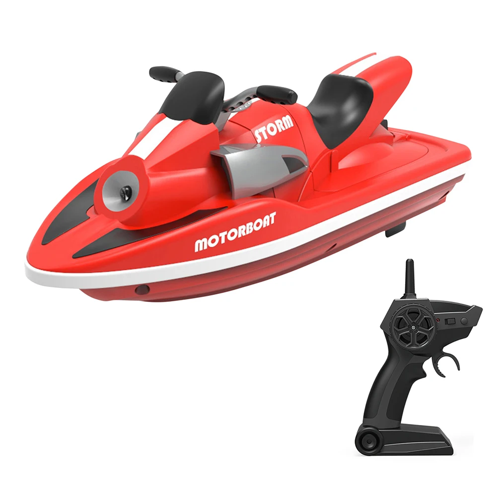 리모컨 충전식 전기 RC 레이싱 보트 장난감, 어린이 및 성인용 고속 RC 보트, 수영장 및 호수용, 4 km/h, 2.4GHz