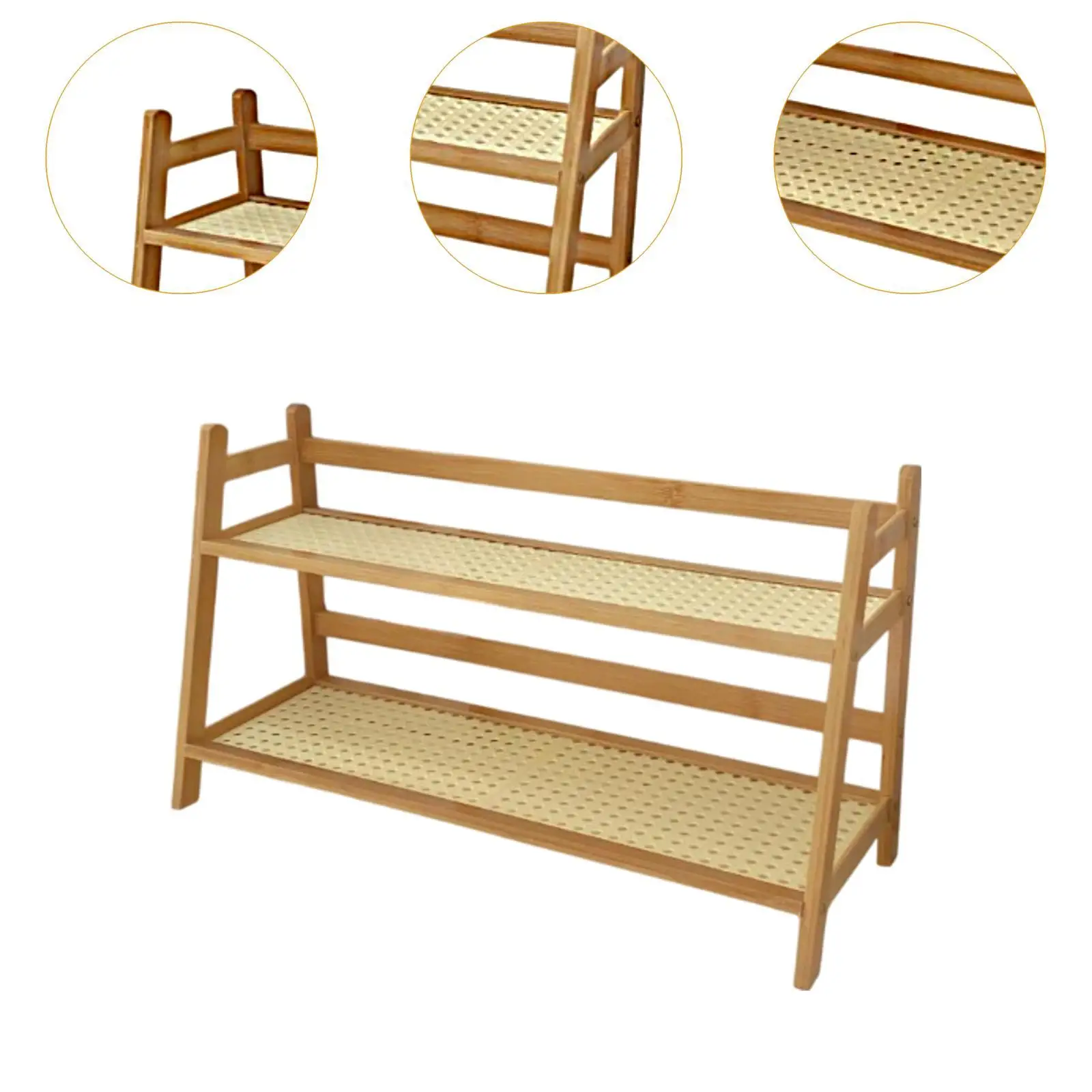 Bamboo Double Layer Rack Plant Stand Flower Pot Stand Desktop Organizer Office Kitchen Rack for Counter Kitchen Bedroom Home Bamboo Double Layer Rack Plant Stand Flower Pot Stand Desktop Organizer Office Kitchen Rack for Counter Kitchen Bedroom Home