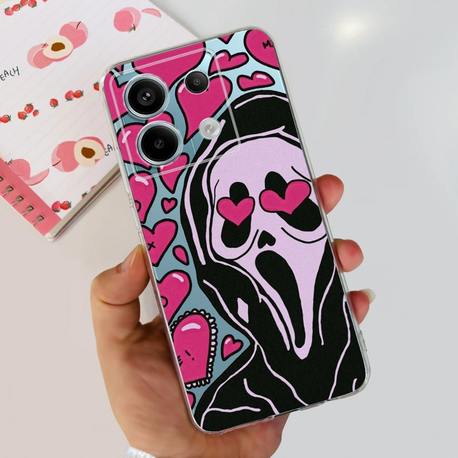 Chic Painted Clear Silicone Phone Case with Bumper Protection