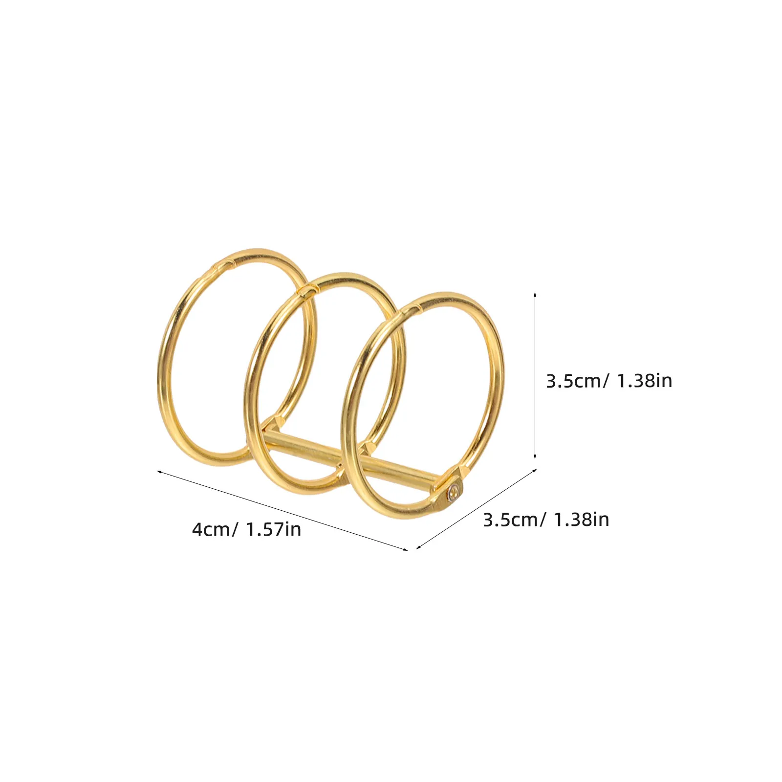 10Pcs 대형 30Mm 금속 바인더 링 플래시 카드 용 3 홀 북 바인딩 링 노트 카드 DIY 노트북 스크랩북 편지지