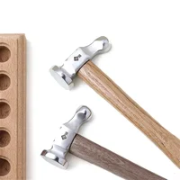 Stainless Steel Round Head Hammer Mini Wooden Professional Hand Tool High-grade Goldwork Jewellery Leather Gold Hammer Tools 2