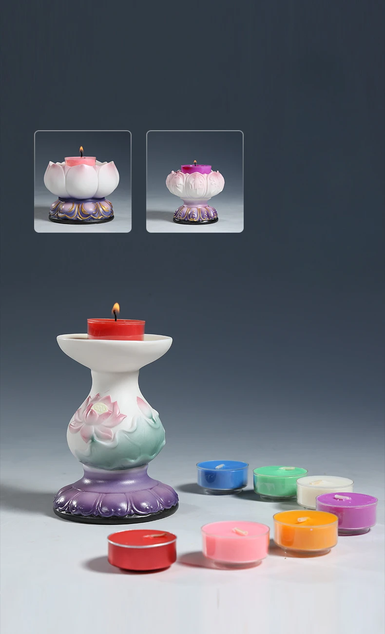 "Serenity Bloom" Hand-Painted Lotus Lamp Holder - clHouse & Home