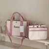 Personalized Chain Monogram Canvas Tote Bag | Custom Shoulder Bag Ladies Custom Handbag | Birthday Gift | Bride Bridesmaids Gift 1