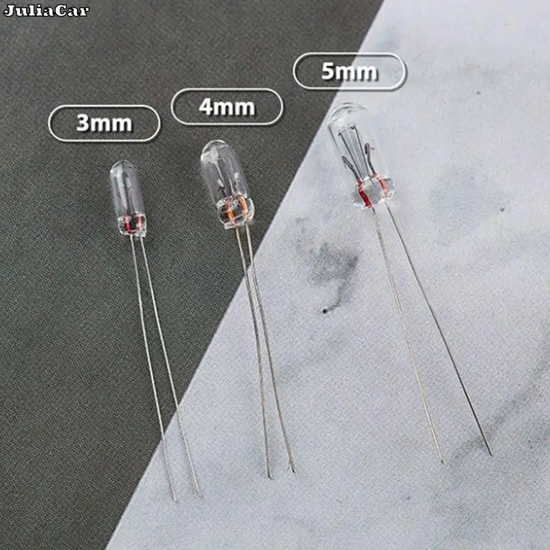 

25PCS 5mm 4mm 3mm Clear 12V Mini Bulb of Wheat Rice Bulbs Switch Button Bulbs Indicator Bulb Tungsten Lamp