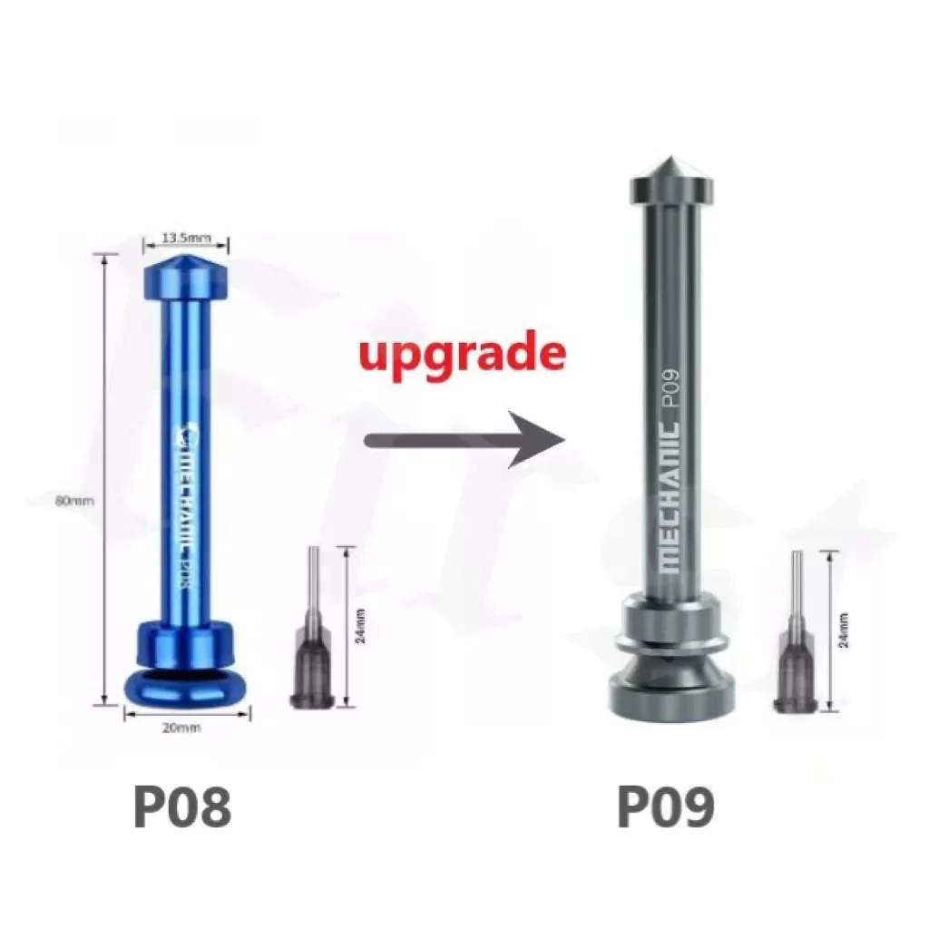 MECHANIC Aluminum Alloy Tube Piston P09 Solder Paste Flux Booster Manual Syringe Plunger Dispenser Propulsion Tool Phone Repair soldering flux soldering paste reusable syringe liquid syringe syringe glue tool resettable fuse