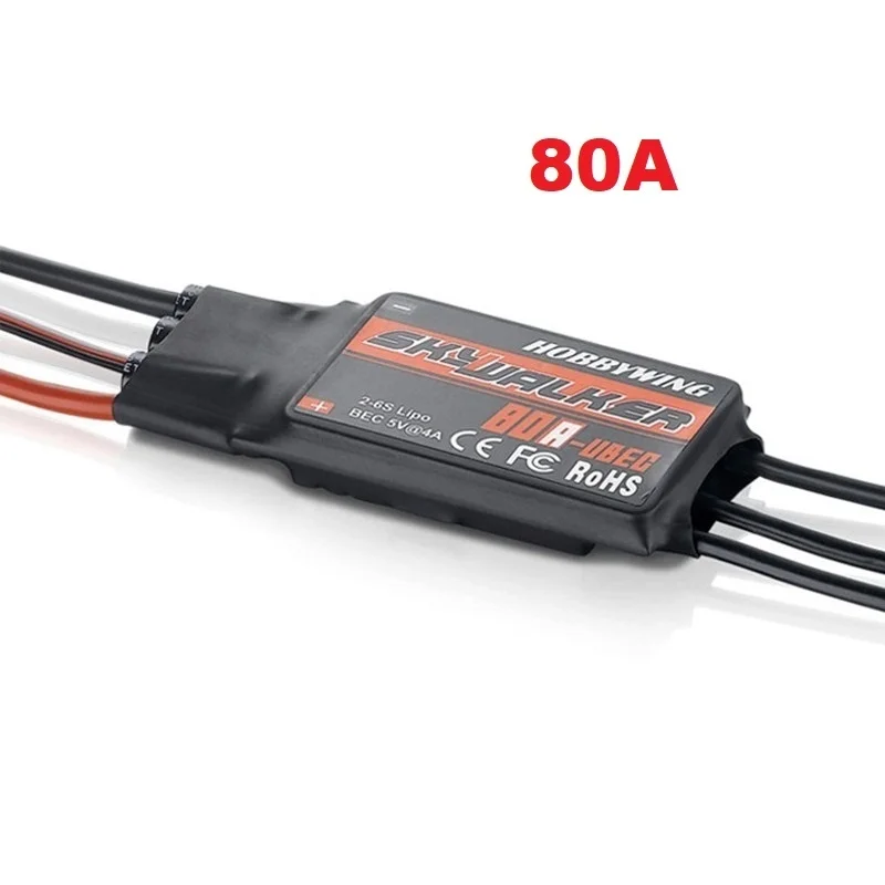 Original Hobbywing Skywalker 12A 20A 30A 40A 50A 60A 80A 100A V2 Speed ESC Controller with UBEC for RC Helicopter Aircraft 4