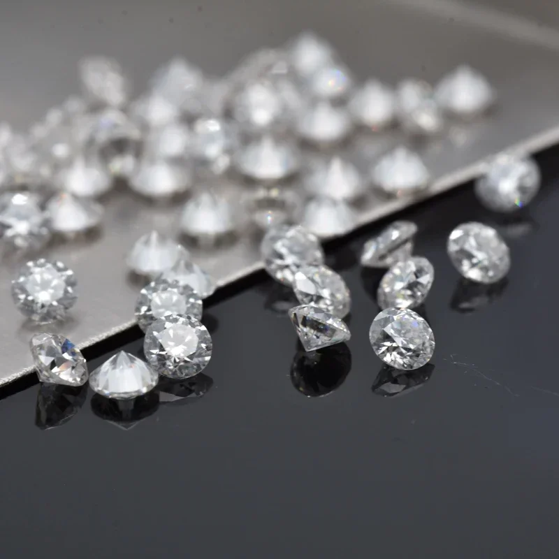 Moissanite Stone Round Cut Small Size 0.8mm~2.9mm 1.0ct / Pack D Color Charms Gemstone Advanced Jewelry Making Materials