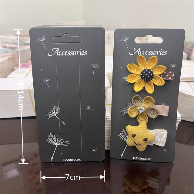 Kraft Paper Card for Hair Clips 8x16cm Paper Hairpin Barrettes Display Packaging Card Hair Bow Organizing Cardboard Holder