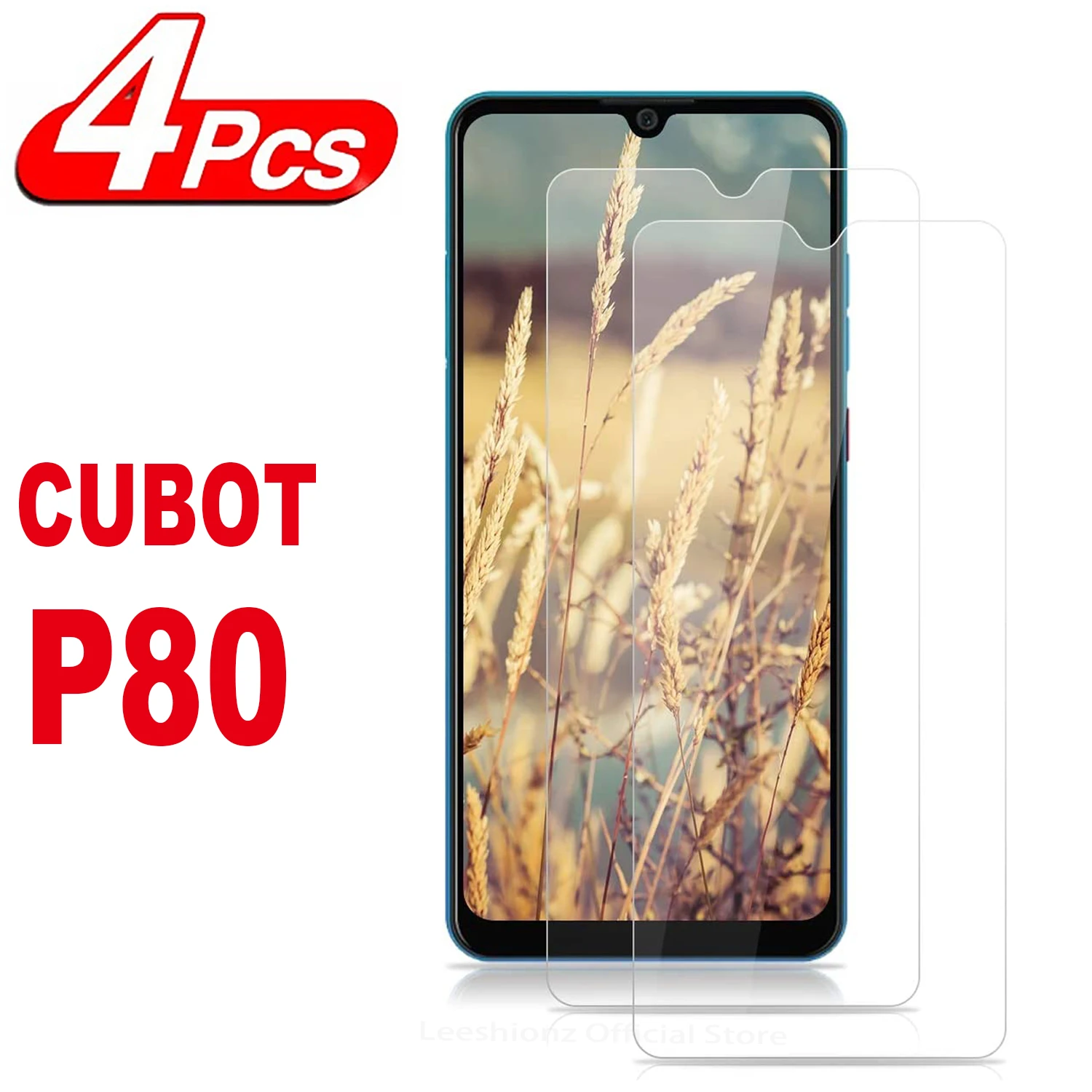 

2/4PCS Tempered Glass For Cubot P80 Screen Protector Glass