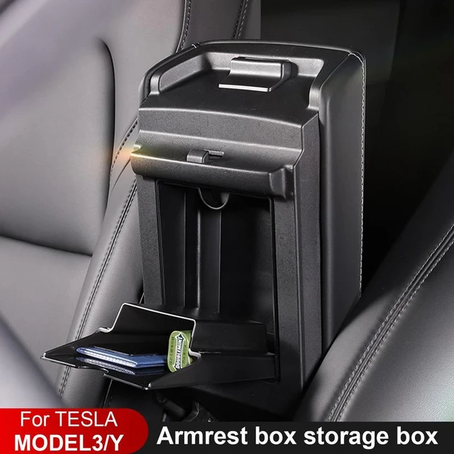 Magnetische Center Konsole Versteckte Lagerung Box Für Tesla