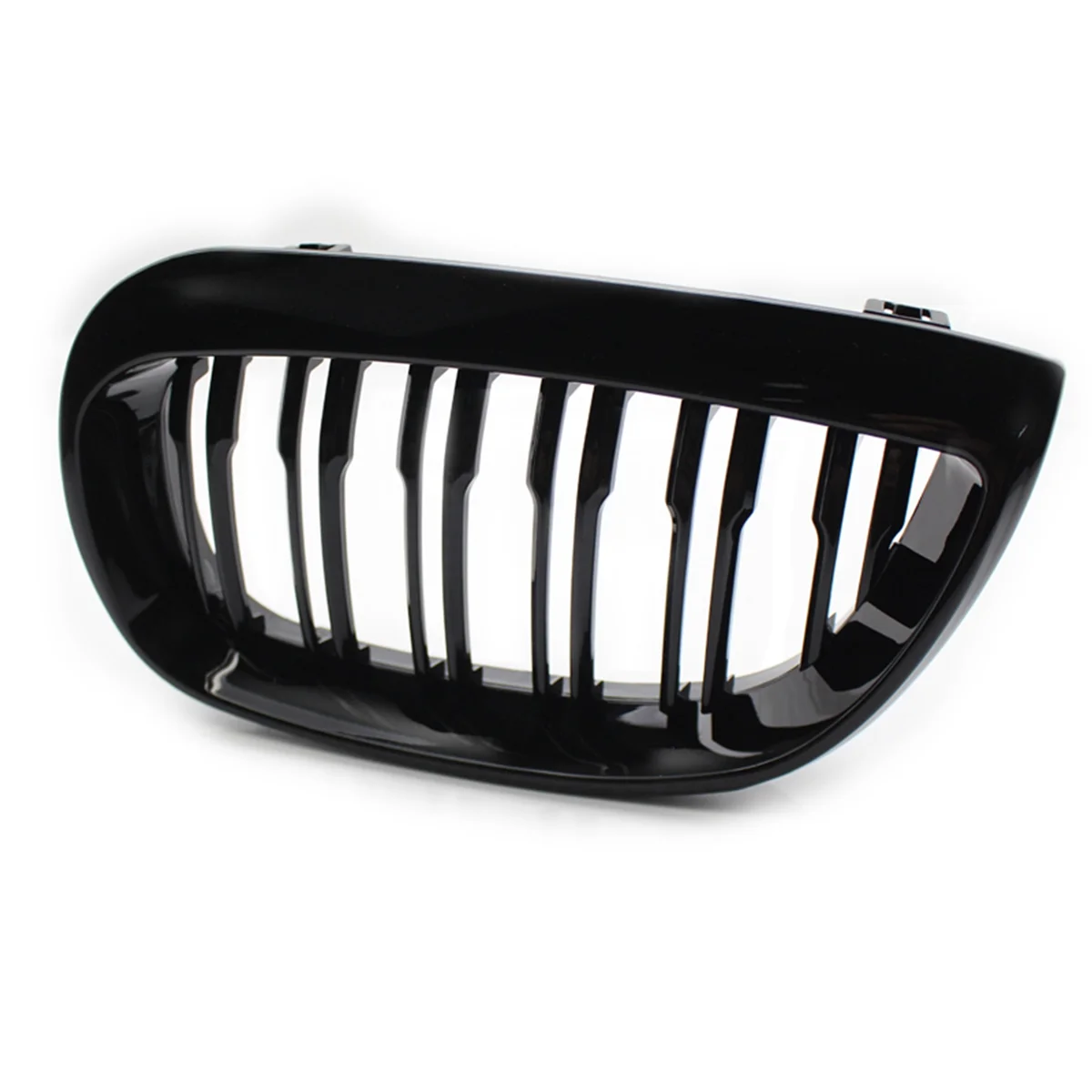 

4x Front Kidney Double Line Grille Sport Grill Replacement For- E81 E87 E88 1 Series 2004-2007 GLOSS BLACK