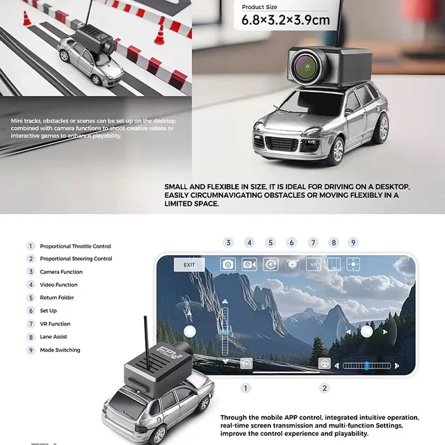 wltoys 6401 1/64  FPV First Person View mini RC Car 2.4GHz With a gyroscope with Camera Racing Toy for Kids 3