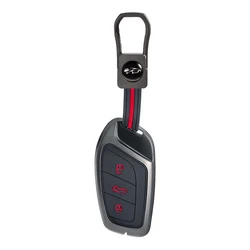 Zinc Alloy Silicone Key Case Cover - Premium Car Accessory (Red)