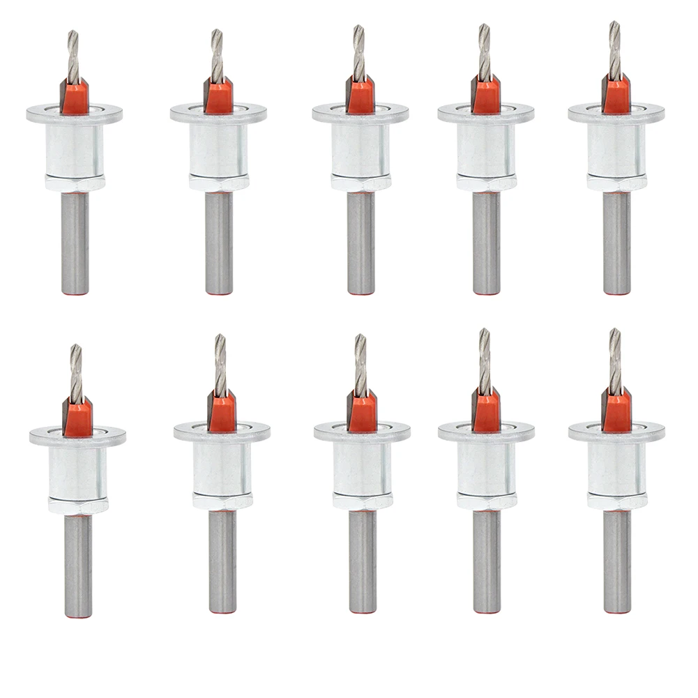 8/10mm Shank Wood hole Drilling Woodworking Countersink Router Drill Bit Screw Extractor Demolition for Wood Milling Cutter