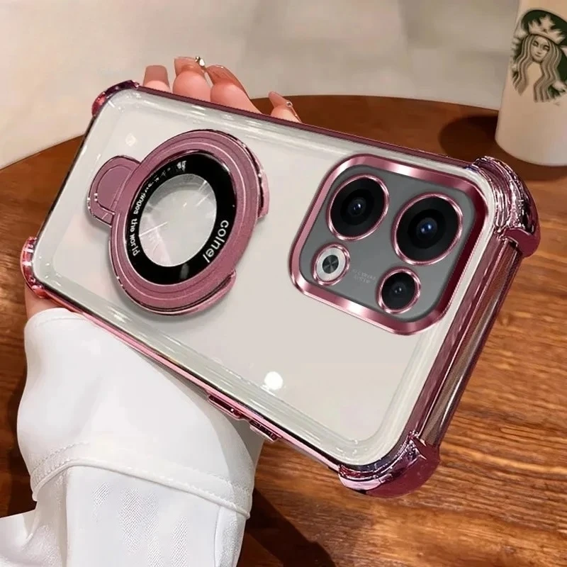 Shockproof Magnetic Bracket Magsafe Silicone Phone Case Cover