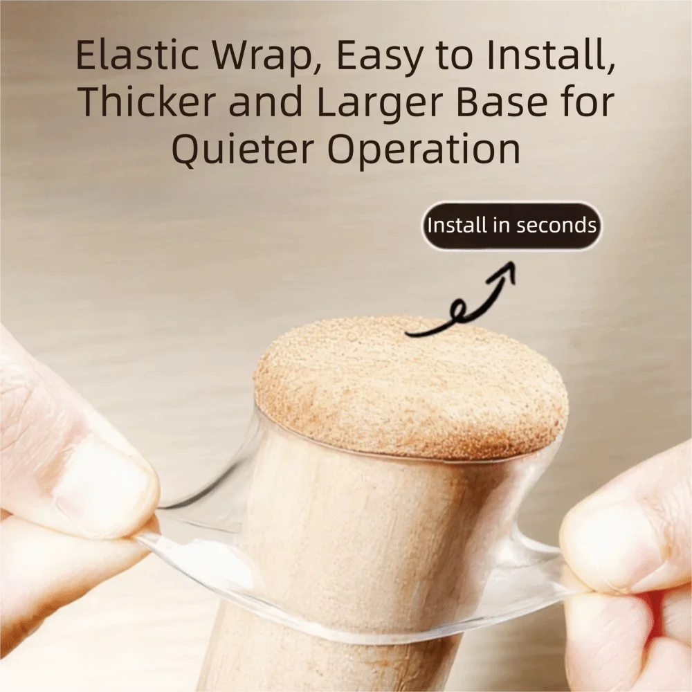 Silicone Material Silicone Chair Leg Protectors Felt Surface 15-25° Slanted Non-Slip Floor Protectors Flexible Design