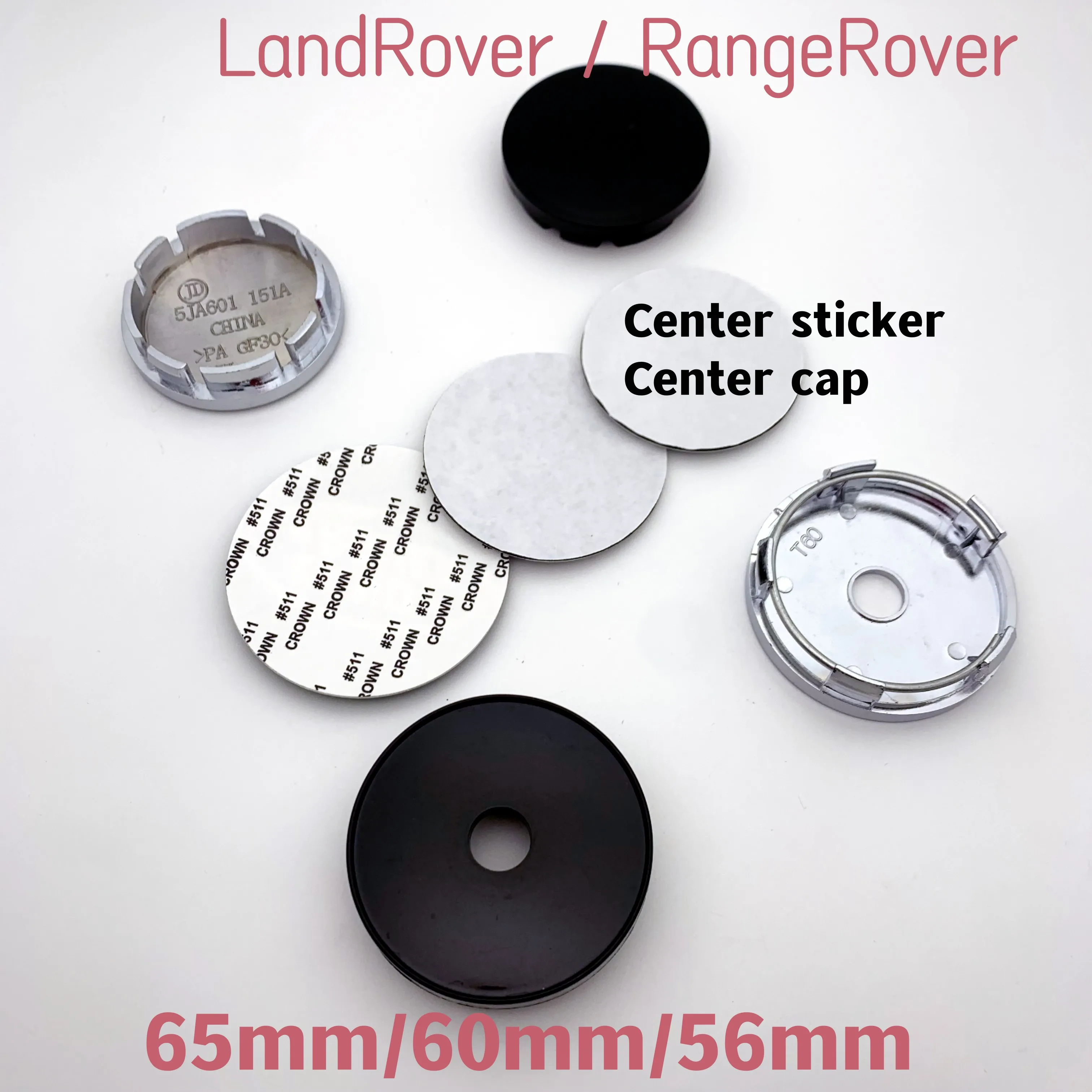 

4pcs 56mm 60mm 65mm For LR2 LR3 LR4 Logo Car Emblem Wheel Center Hub Cap Auto Rim Refit Badge Covers Styling Sticker Accessories