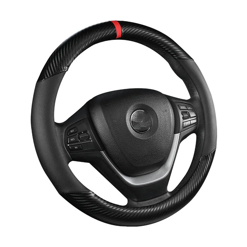 Steering Wheel Cover Fashion Universal Car Steering Wheel Cover Breathable Anti Slip Car Decoration Suitable 37-38cm