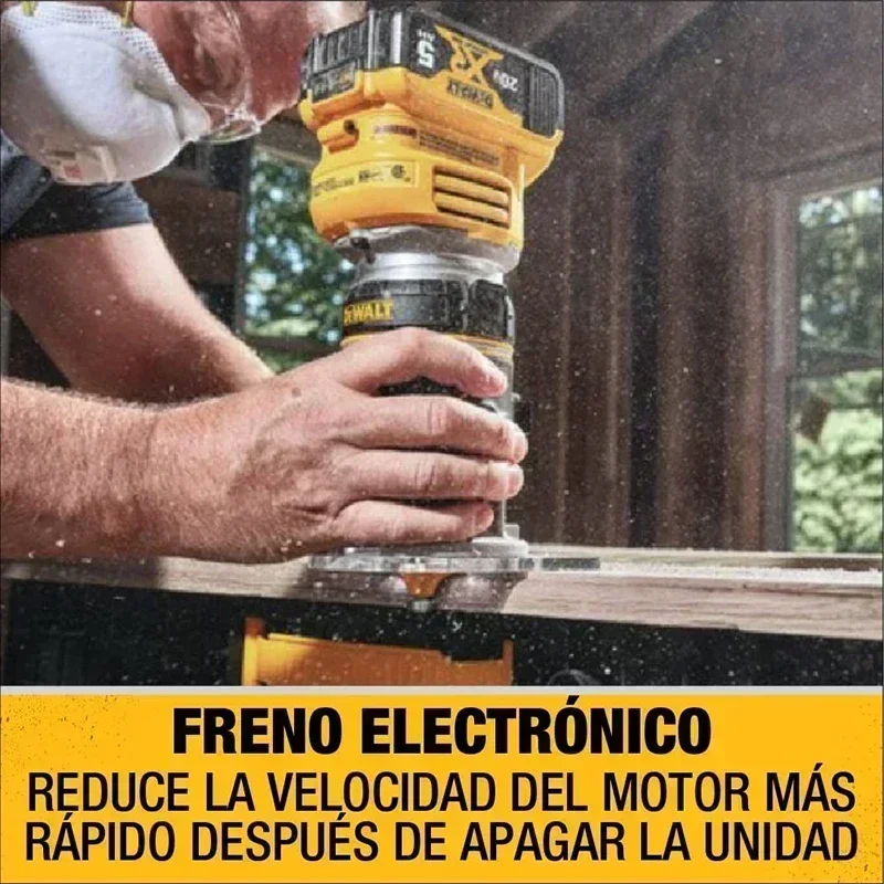DEWALT Cordless Router 20V Brushless Power Tool Trimmer Engraving Machine Speed Regulation Slotting Trimming DCW600B