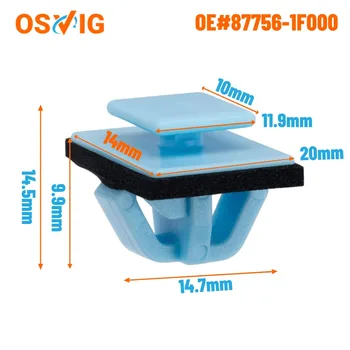 30 PZ OEM 87756-1F000 Rivetto In Plastica Paraurti Blu Parafango Clip di Fissaggio Fermo per Hyundai per Kia 87756-1F000