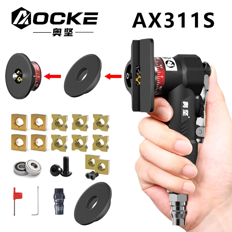 Pneumatic Chamfering Tool AOCKE Pneumatic Chamfering Gun Chamfering Tool Air Mini Grinder Deburring Beveling Trimming Machine For Metal Repair 30000RPM