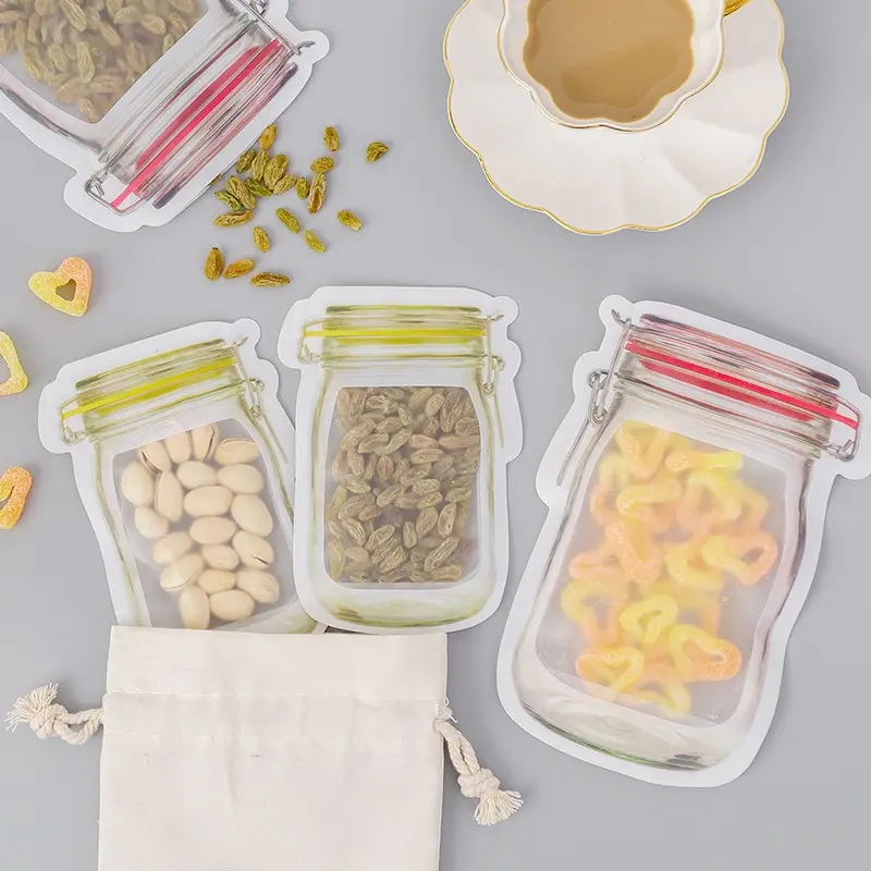 Fresh Keeping Bags Plastic Food Storage Bags Plastic Zip Lock Bags Food Storage Bags Plastic Packaging Bags Y Mason Bottle Freshness Protection Package Ziplock Bag Food Storage Bag Biscuit Snack Baby Food Zipper Buggy