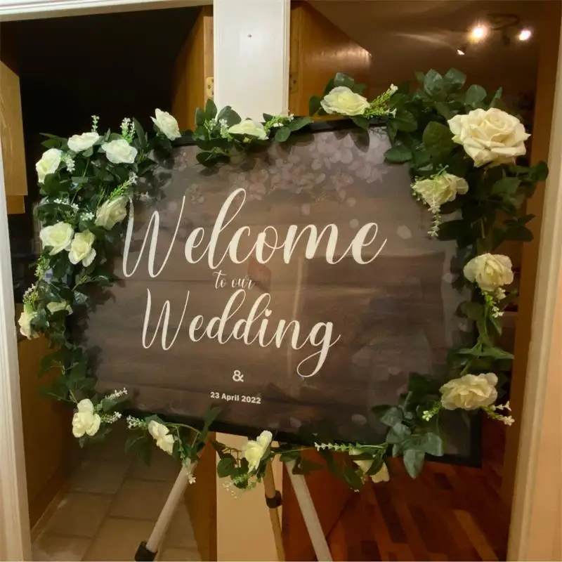 Artificial Flower Garland White Wedding Decoration